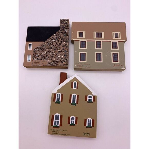 3 Vintage Cats Meow Village Series VII - Picture 4 of 11